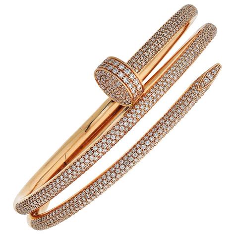 cartier nail bracelet diamonds|cartier juste un clou diamonds.